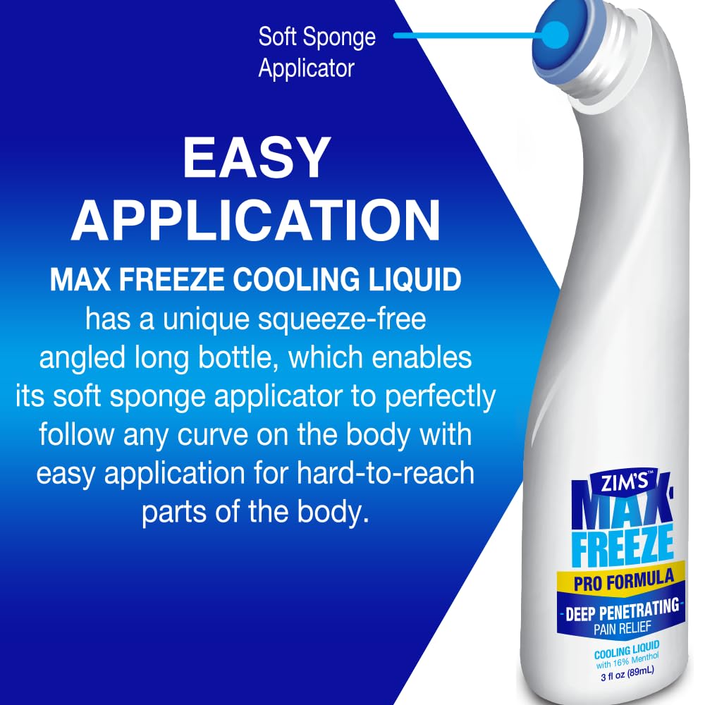 Zim's Max Freeze Liquid | 3 Pack - Pain Relief Topical Analgesic Cooling Liquid for Muscles and Joints Associated with Backaches, Arthritis, Strains, Bruises & Sprains, (P251080-1) 3 Ounce Zim’s Max Au supplements