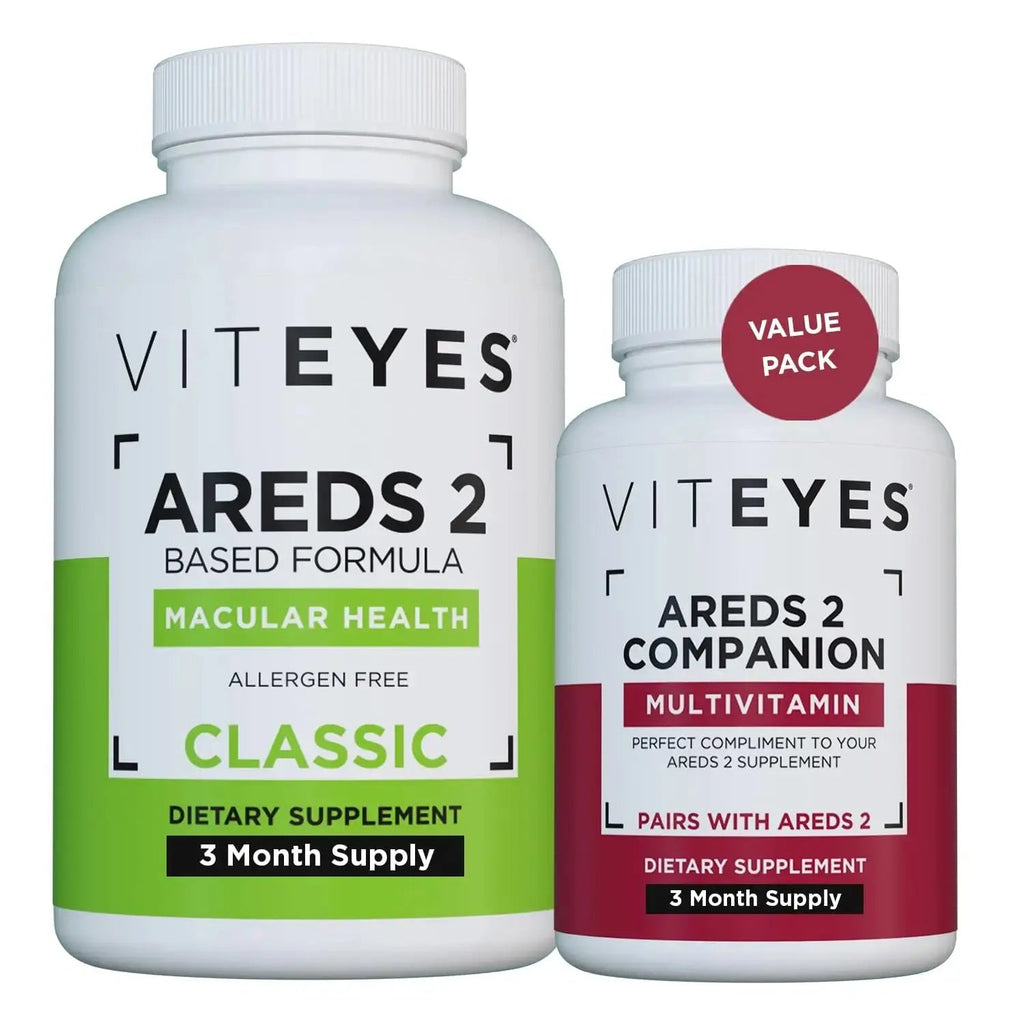 Viteyes AREDS 2 Capsules and Viteyes Multivitamin AREDS 2 Companion, Single Daily Dose Eye Vitamins, 3 Month Supply Viteyes Au supplements