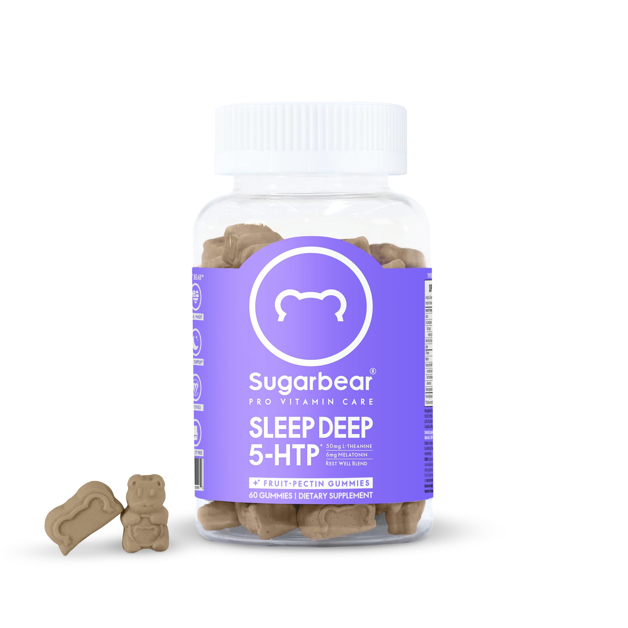 Sugarbear Sleep Aid Gummies for Adults with Melatonin 6mg, Magnesium SugarBearHair Au supplements
