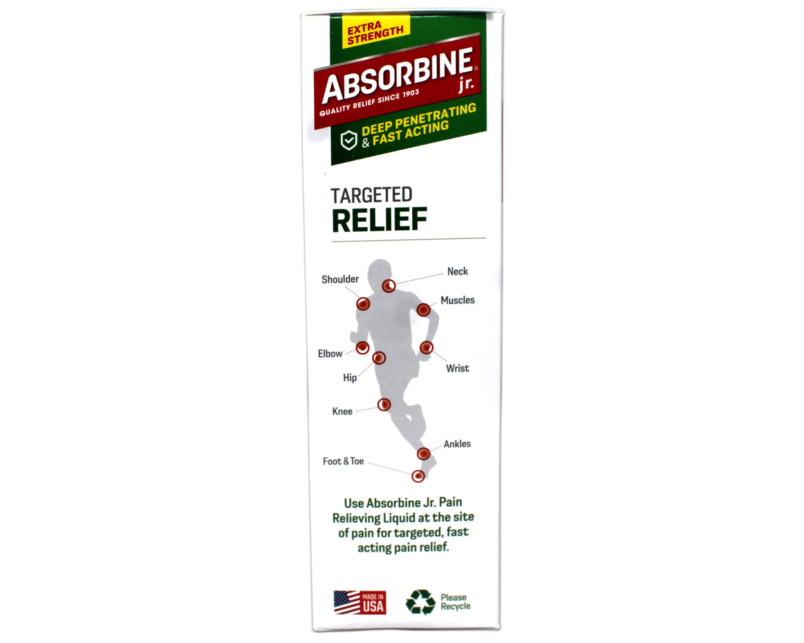 ABSORBINE JR. Extra Strength Pain Relieving Liquid, for Muscle, Joints, Arthritis Pain, with No-Mess Applicator, 4 Oz (Pack of 3) ABSORBINE JR. Au supplements