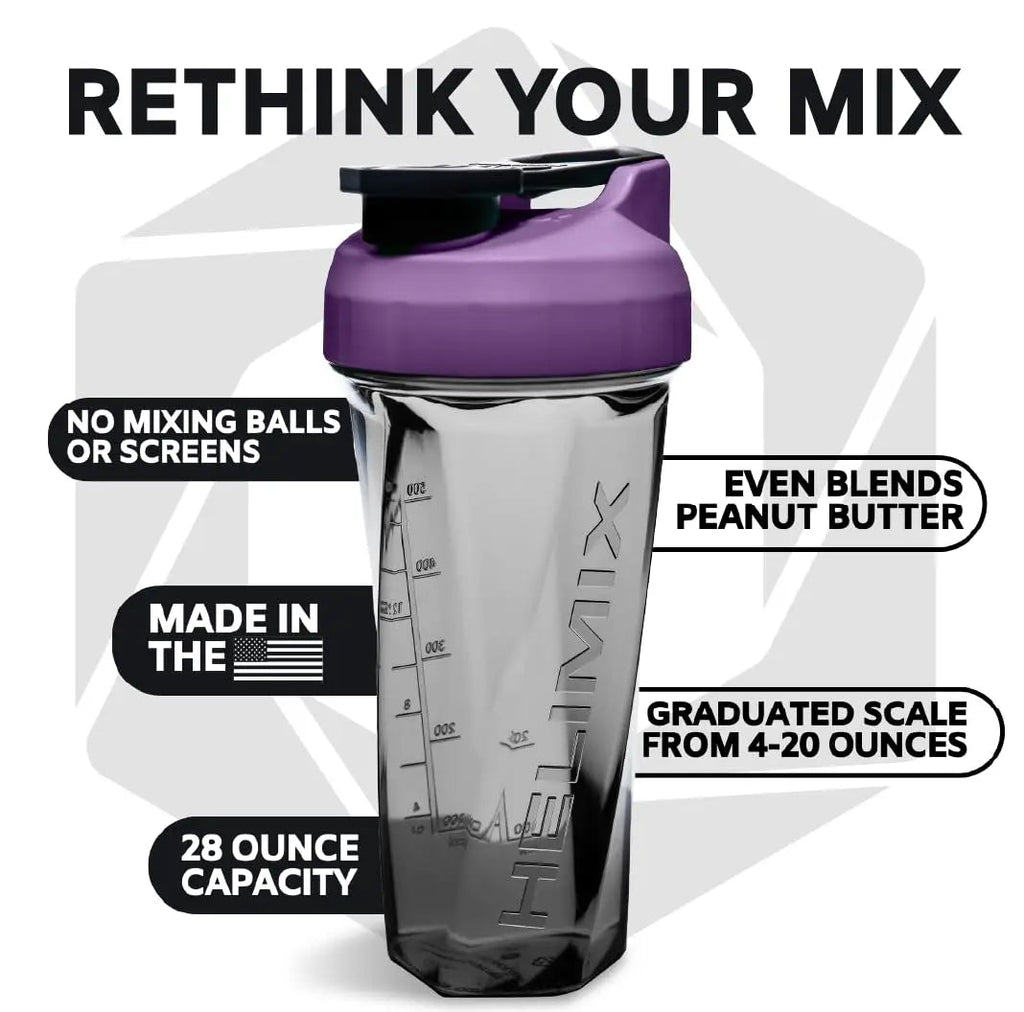 HELIMIX 2.0 Vortex Blender Shaker Bottle Holds upto 28oz | No Blending Ball or Whisk HELIMIX Au supplements