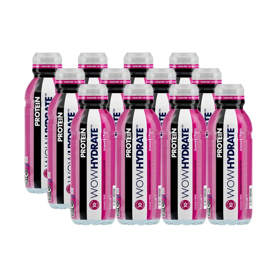 WOW HYDRATE Protein Water, Summer Fruits Flavour Protein Drink, Natural Flavourings, Healthy Hydration WOW HYDRATE Au supplements