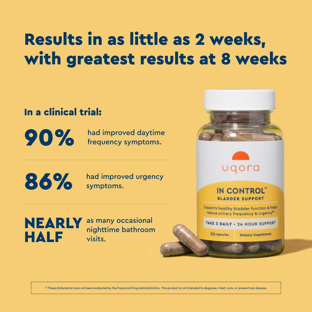 Uqora in Control Bladder Support - Daily Bladder Care & Support for Urinary Comfort - Made with botanicals, Like Horsetail & Spicebush - Gluten-Free & Vegetarian - 60 Capsules Uqora Au supplements