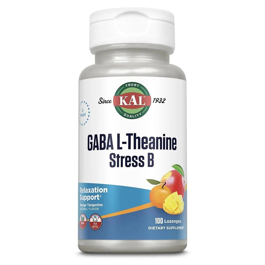 KAL GABA L-Theanine Stress B Lozenge, B Complex Vitamin Supplement, Healthy Relaxation, Mood & Focus Support KAL Au supplements