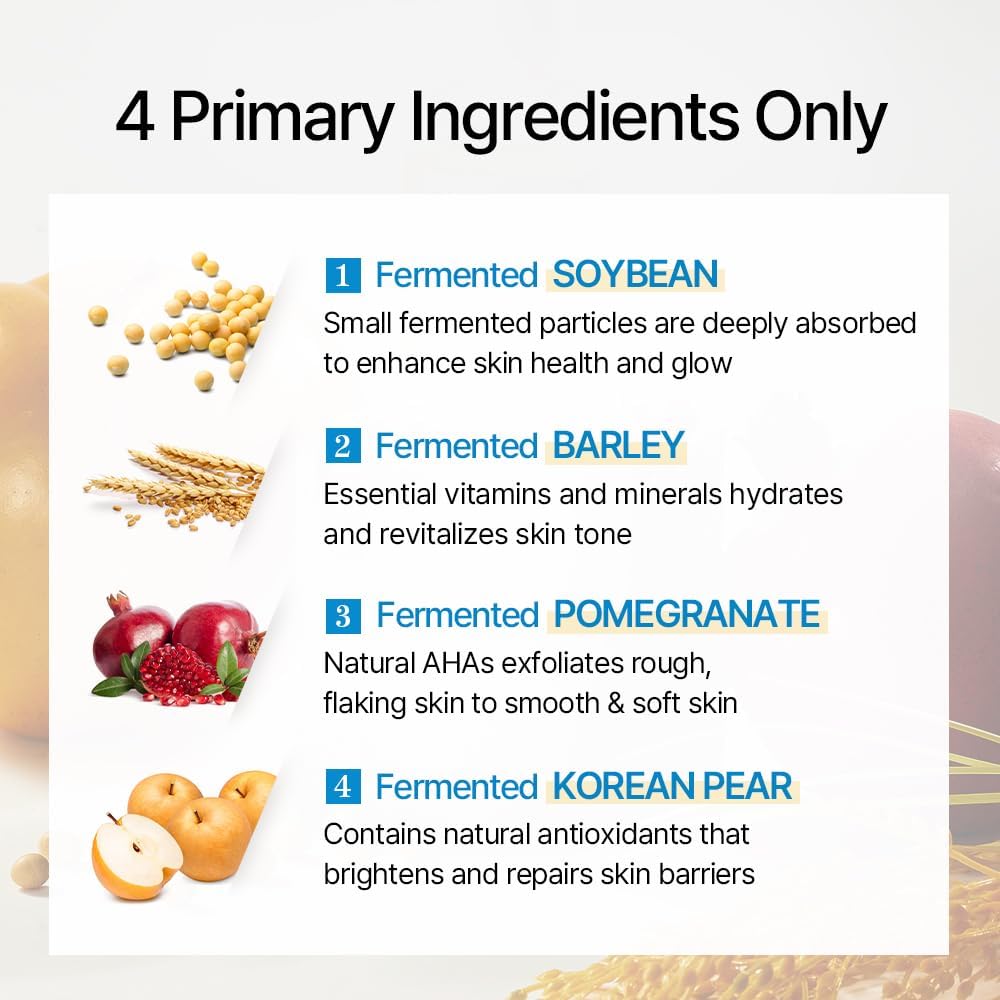 mixsoon Bean Essence Exfoliating, Snail Mucin Moisturizer for Hydrating, Fermented Bean Extract, Gentle Formula