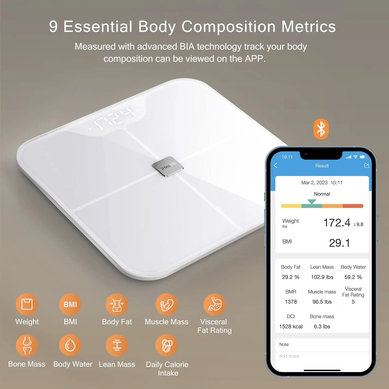 iHealth Nexus Smart Scale for Body Weight Bluetooth, Digital Bathroom Scale Body Fat and Muscle iHealth Au supplements