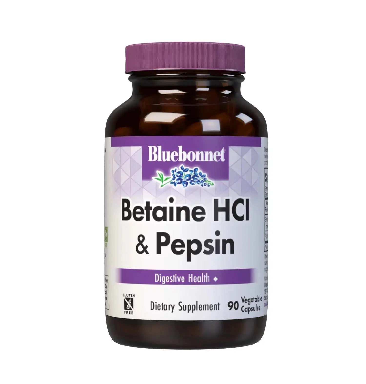 BlueBonnet Betaine HCI Plus Pepsin Vegetarian Capsules, 90 Count BlueBonnet Au supplements