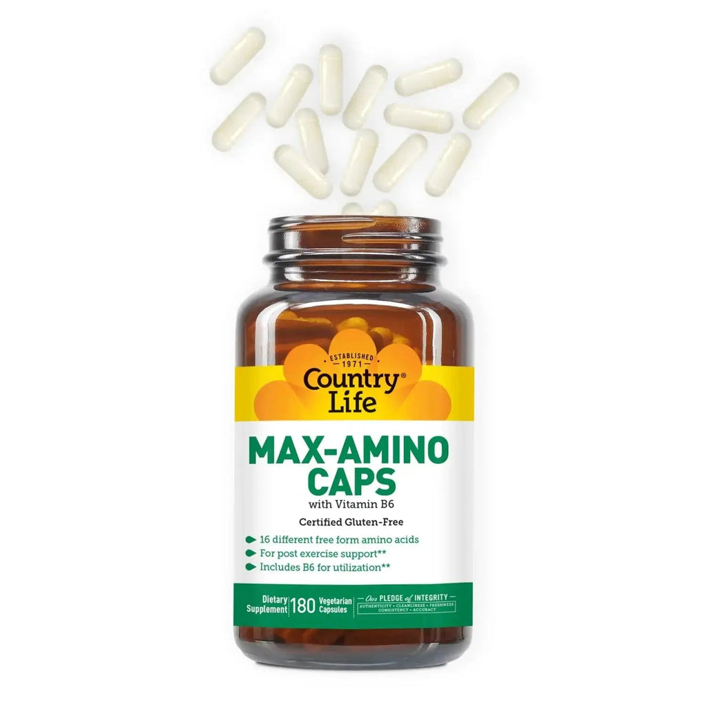 Country Life Maxi-Amino 16 Amino Acids 90 Capsules Gluten Free Country Life Au supplements