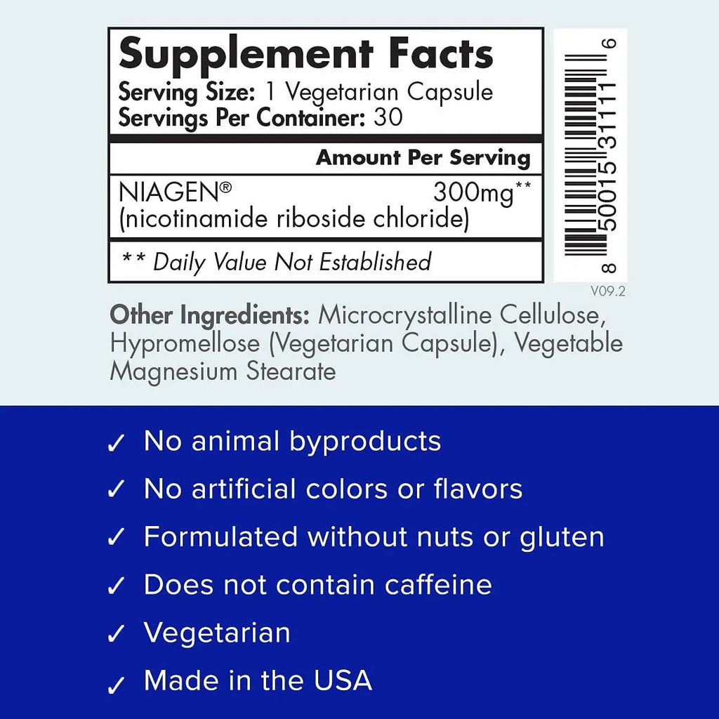 TRU NIAGEN - Patented Nicotinamide Riboside NAD+ Supplement. NR Supports Cellular TRU NIAGEN Au supplements