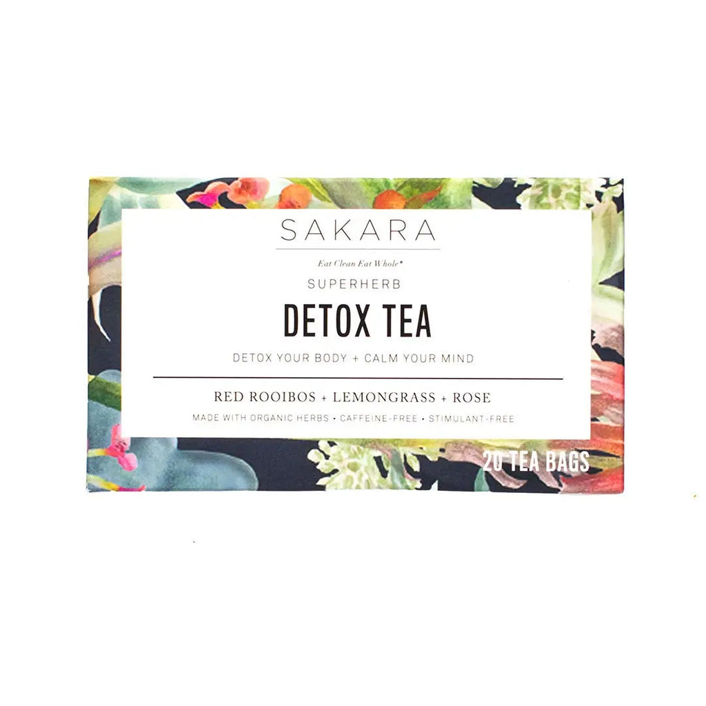 Sakara Detox Tea - Herbal Tea with Rose Petals, Lemon Peel, Lemongrass, & Rooibos SAKARA Au supplements