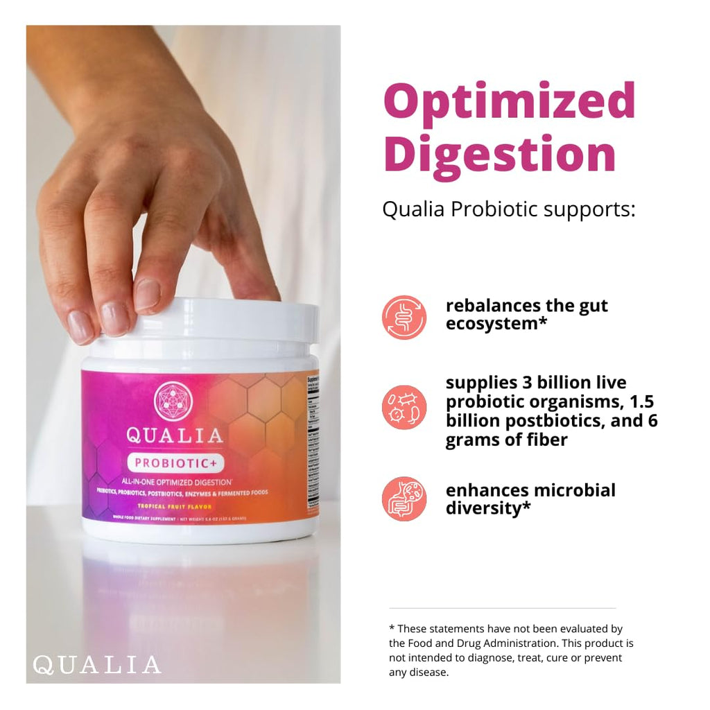 Qualia Probiotic - 28 Science-Backed Spore Probiotics, Prebiotics, and Postbiotics. Total Gut Support. Soothes Digestive discomfort. Ethically sourced. Promotes Akkermansia Growth. 1 Month Supply QUALIA LIFE SCIENCES Au supplements