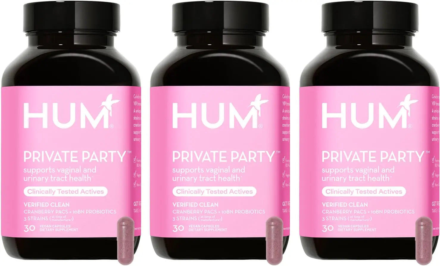 HUM Private Party Pills - Vaginal Probiotics for Women's Ph Balance with Cranberry HUM Au supplements