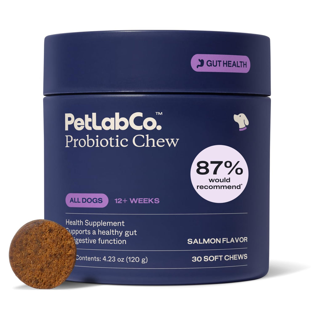 PetLab Co. Probiotics for Dogs, Support Gut Health, Occasional Diarrhea, Digestive Health & Seasonal Allergies - Salmon Flavor - Packaging May Vary - 30 Soft Chews PetLab Co. Au supplements