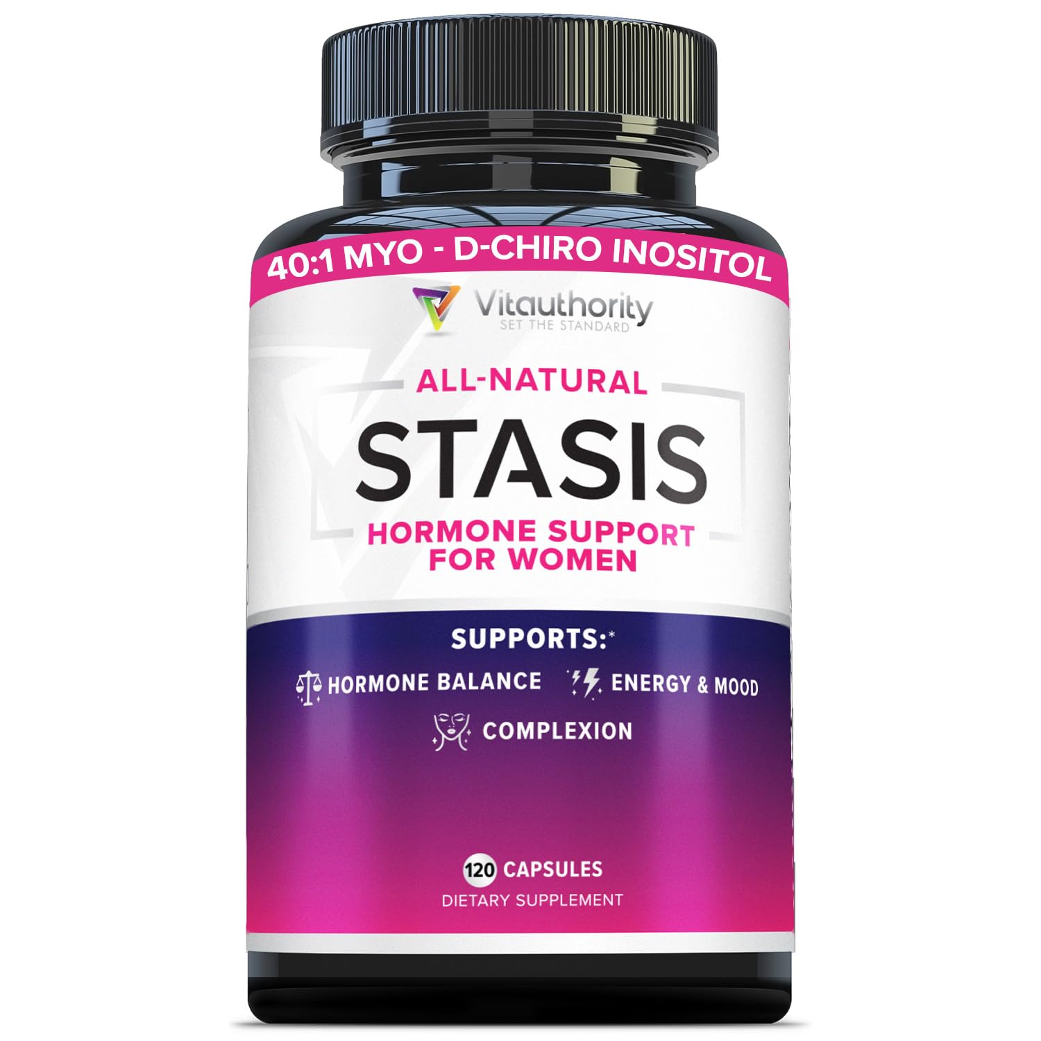 Myo-Inositol D-Chiro Women's Hormone Balance Supplement - 40:1 Myo-Inositol & D-ChiroInositol Blend with DIM for Hormone Balance for Women - Health Vitamins for Skin, Energy, & Cycle Support (1 Month) Vitauthority Au supplements