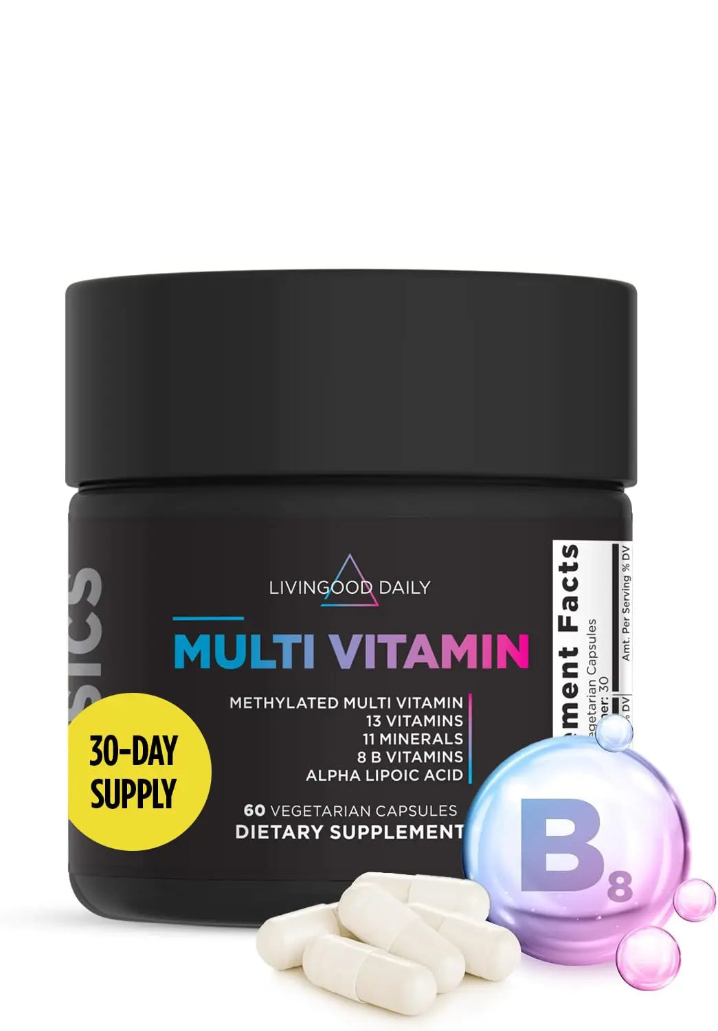 Livingood Daily Methylated Multivitamin for Women and Men, Multi Vitamin Supplement with Alpha Lipoic Acid, B Vitamins, Iron, Zinc and Selenium, Energy Livingood Daily Au supplements