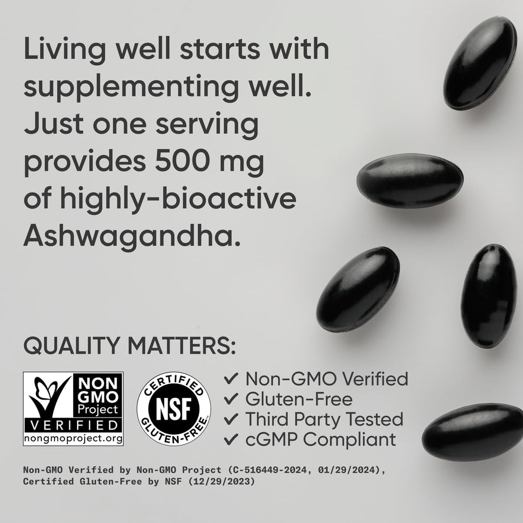 Sports Research® Ashwagandha Softgels with Coconut MCT Oil - Natural Adaptogen Made with Shoden® Ashwa for Relaxation, Calm & Sleep Support - Gluten Free & Vegan Friendly - 60 Count Sports Research Au supplements
