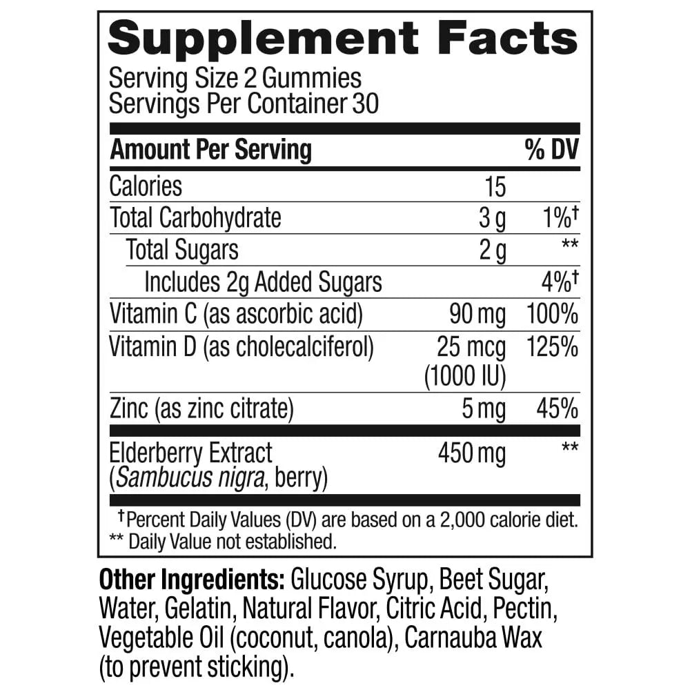 OLLY Extra Strength Elderberry Gummies, Immune Support, 450mg Elderberry, Vitamin C OLLY Au supplements