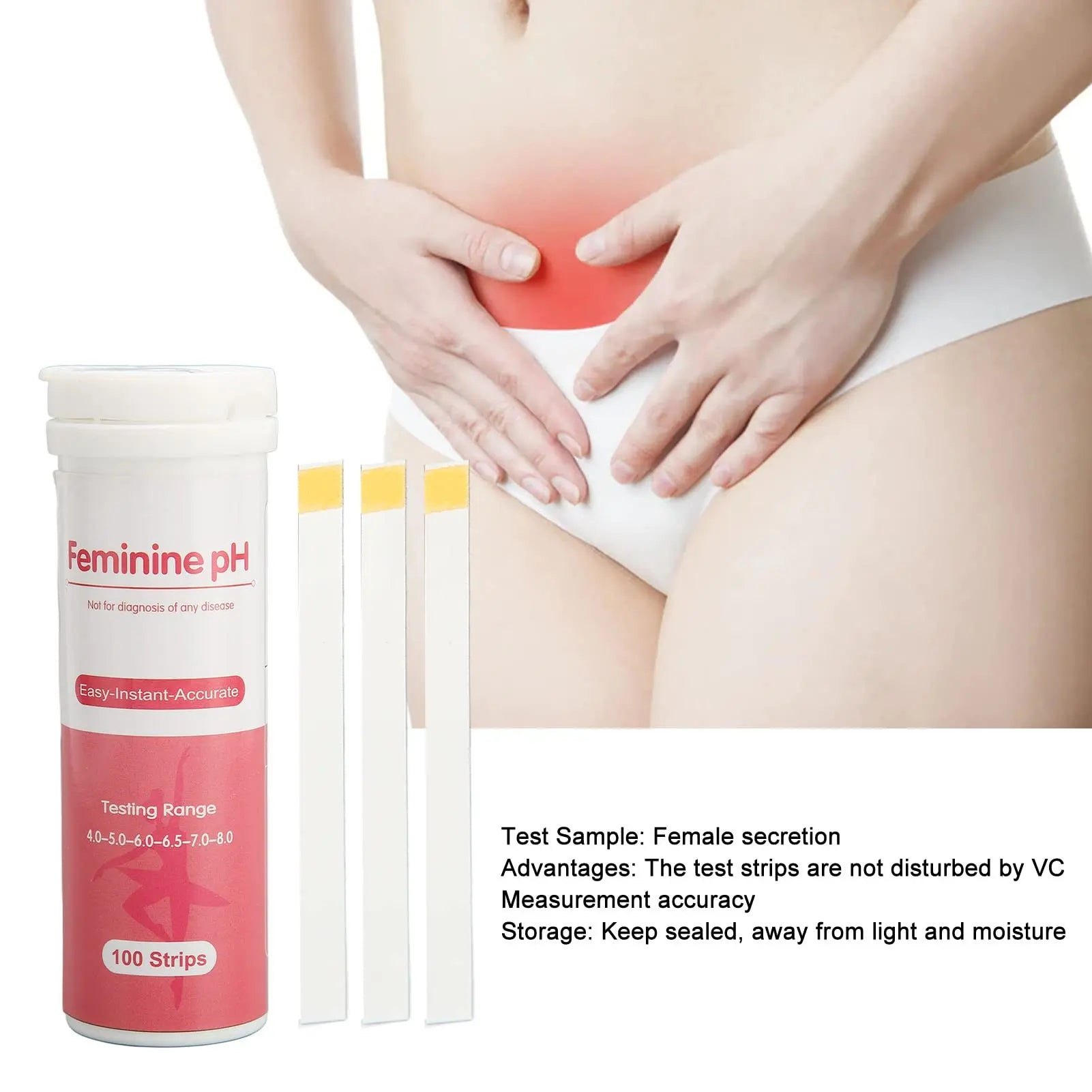 Vaginal PH Test, PH Test Strips for Testing Alkaline and Acid Levels in The Body ZJchao Au supplements