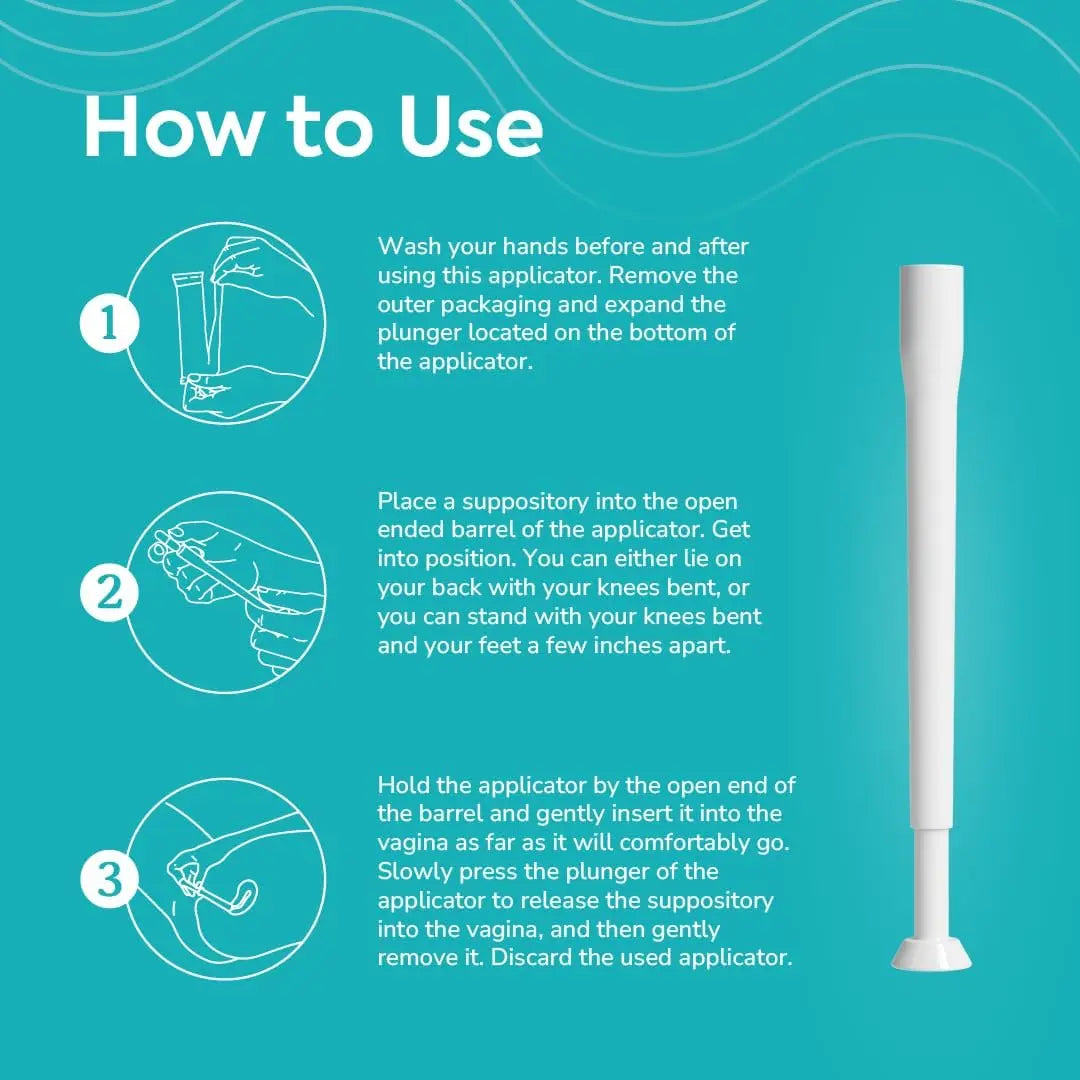 Szio+ Utiva Suppository Applicators – Disposable Vaginal Suppository Applicators – Hygienic Individually Szio+ Au supplements
