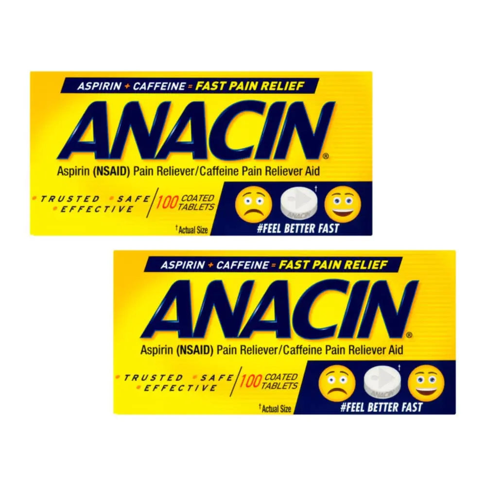 Anacin Fast Pain Relief Pain Reducer Aspirin Tablets, 200 Tabs (Value Pack of 2) ANACIN Au supplements