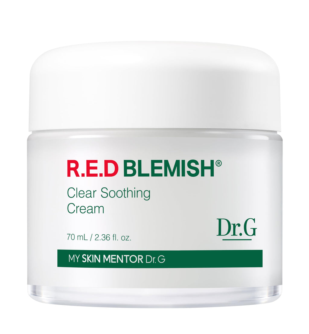 Dr. G R.E.D. Blemish Clear Soothing Cream - Calming Korean Moisturizer for Redness - Soothes Acne & Irritation