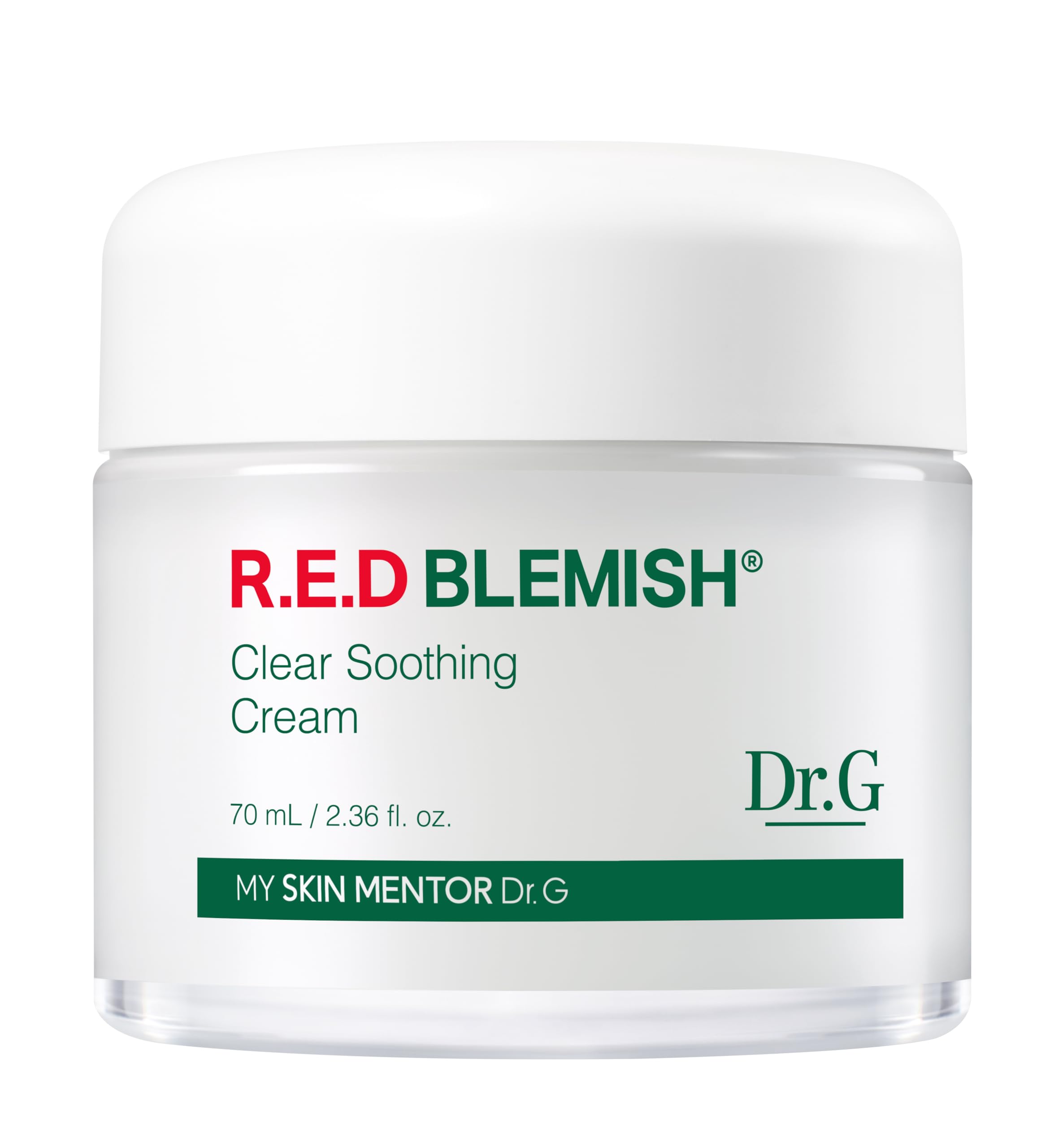 Dr. G R.E.D. Blemish Clear Soothing Cream - Calming Korean Moisturizer for Redness - Soothes Acne & Irritation
