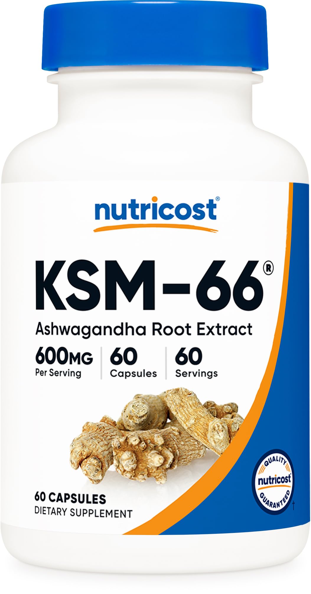 Nutricost KSM-66 Ashwagandha Root Extract 600mg, 60 Veggie Caps - 5% Withanolides - with BioPerine - Full-Spectrum Root Extract Nutricost Au supplements