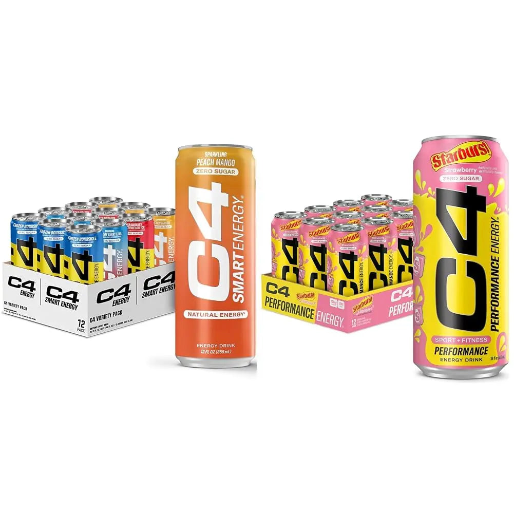 C4 Energy & Smart Energy Drinks Variety Pack, Sugar Free Pre Workout Performance Drink Cellucor Au supplements