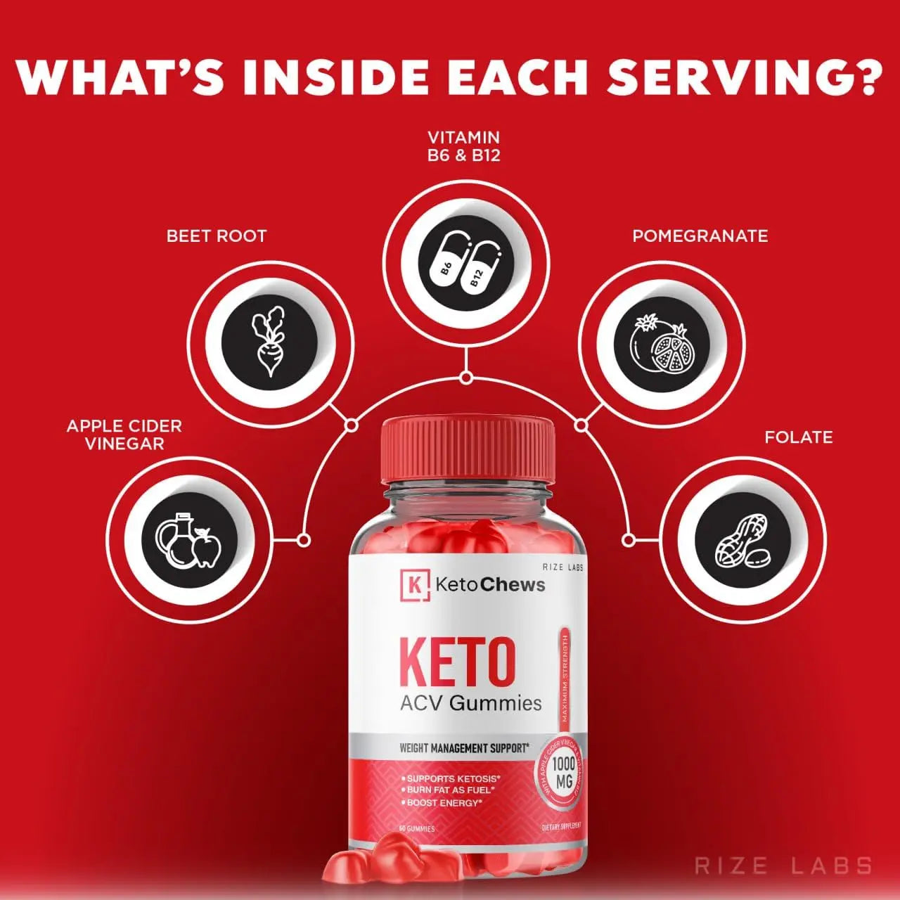 (2 Pack) Keto Chews Gummies - Keto Chews ACV Gummies for Weight Loss 525 MG rize labs Au supplements