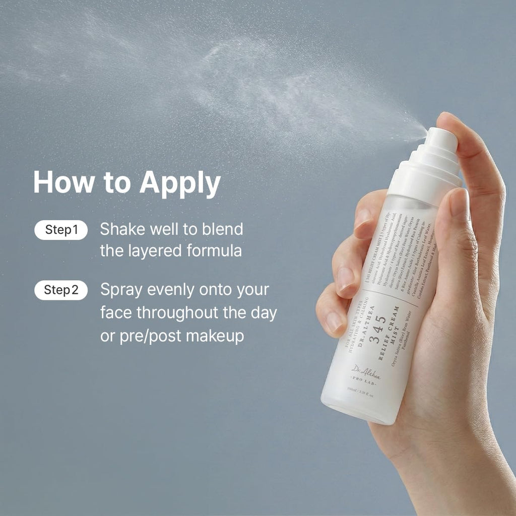 Dr.Althea 345 Relief Cream Mist | Hydrating Facial Mist with Rice Extract | Soothing Care for Sensitive Skin