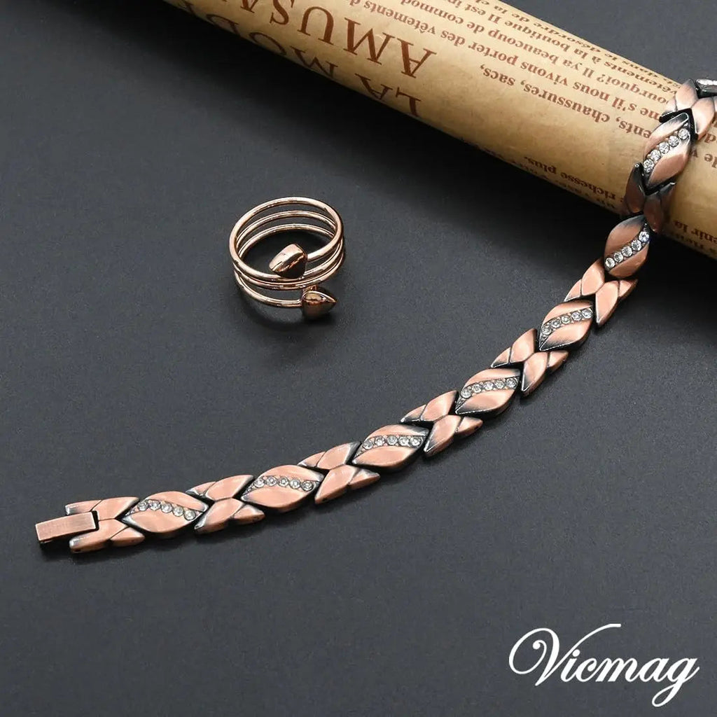 Vicmag Copper Bracelet for Women 99.9% Solid Pure Copper Valentine's Day Gift for Her with Adjustment Tool Vicmag Au supplements