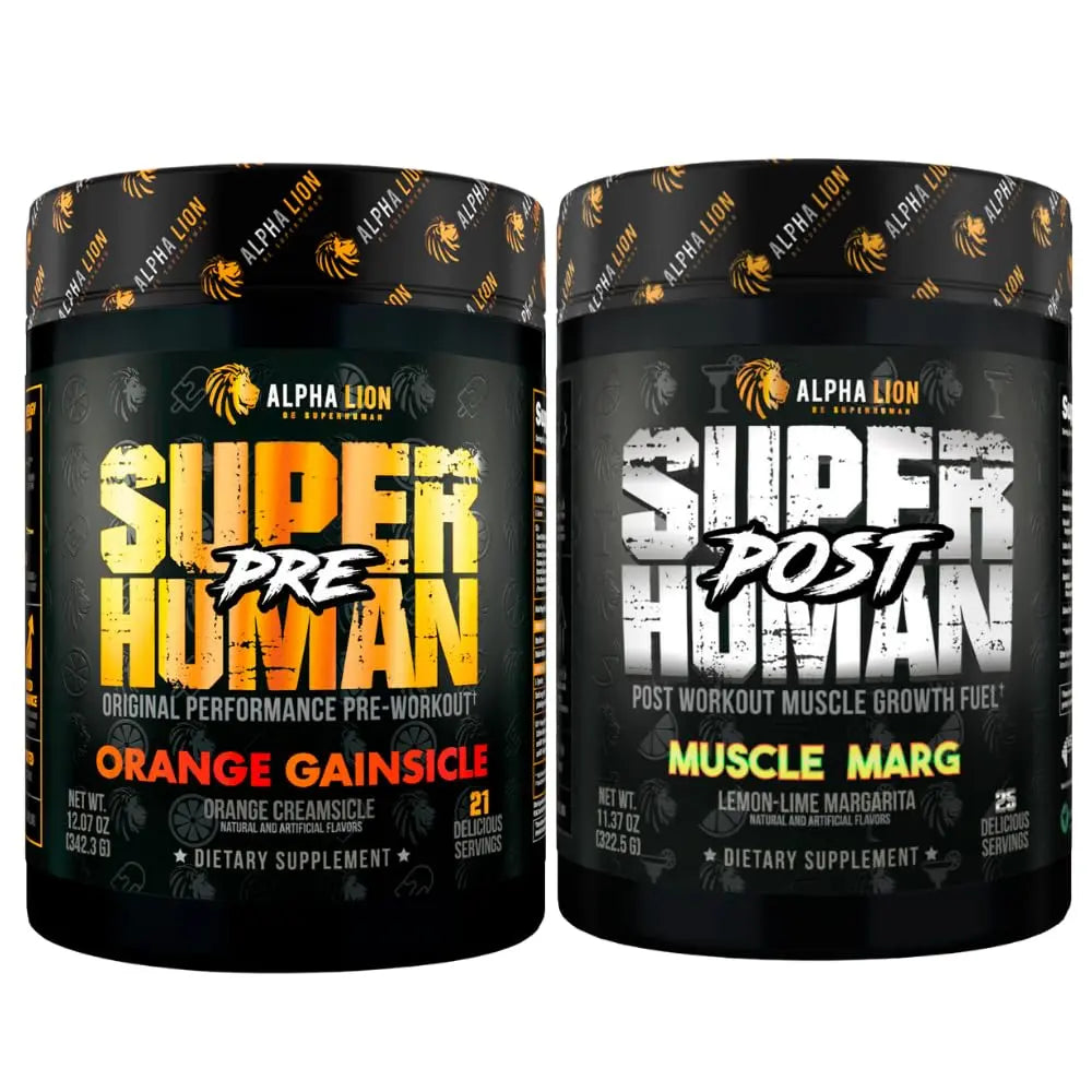 ALPHA LION Superhuman Pre Workout Powder & Post Workout Recovery Bundle, Sustained ALPHA LION Au supplements