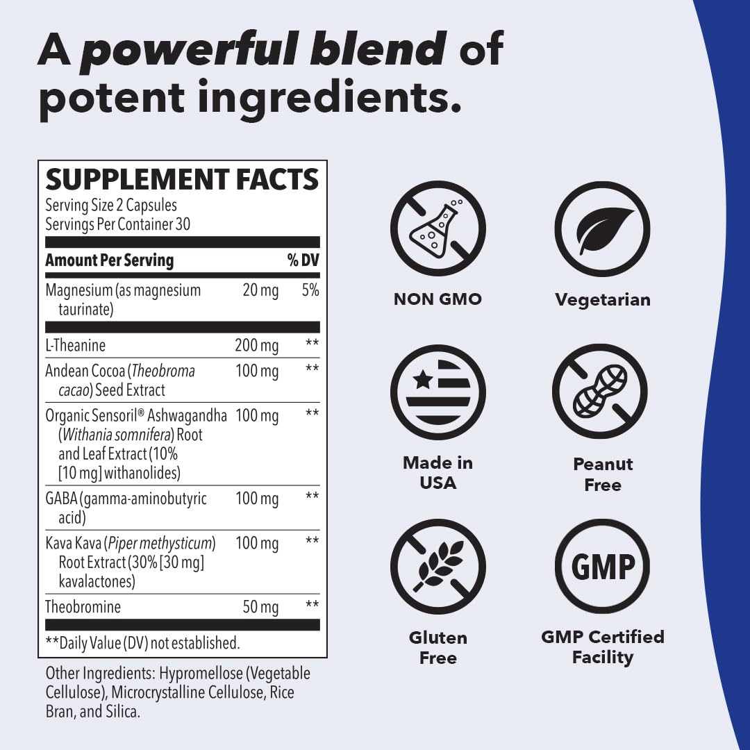 LifeSeasons Anxie-T - Stress Relief Supplement - Supports Mood & Mental Focus - Feel Calm and Relaxed - Eases Tension & Nervousness - Ashwagandha