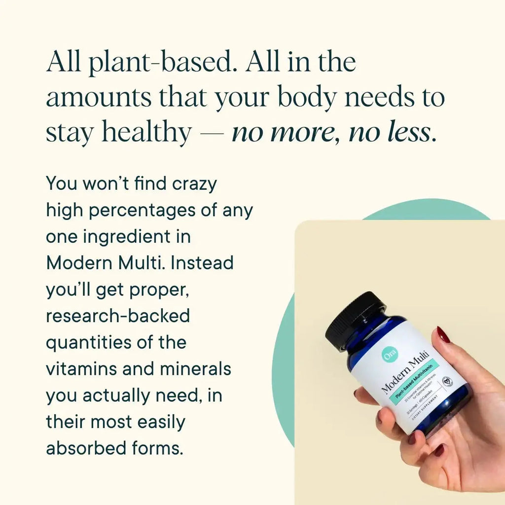Ora Organic Plant Based Multivitamin for Women and Men, Bluelight Protection - Brain, Eye, Energy, Immune, Skin, Hair, Heart Ora Organic Au supplements