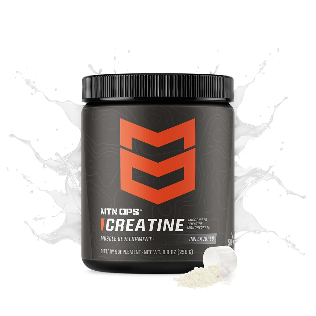 MTN OPS Micronized Creatine Monohydrate Powder – Unflavored 5 g per Serving, 50 Servings – Pure Creatine for Men for Muscle Recovery & Strength Training MTN OPS Au supplements