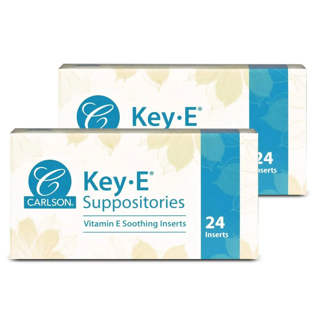 Carlson Labs Key-E Suppositories Vitamin E Soothing Inserts (2 Packages of 24 Inserts, 48Count) Carlson Au supplements