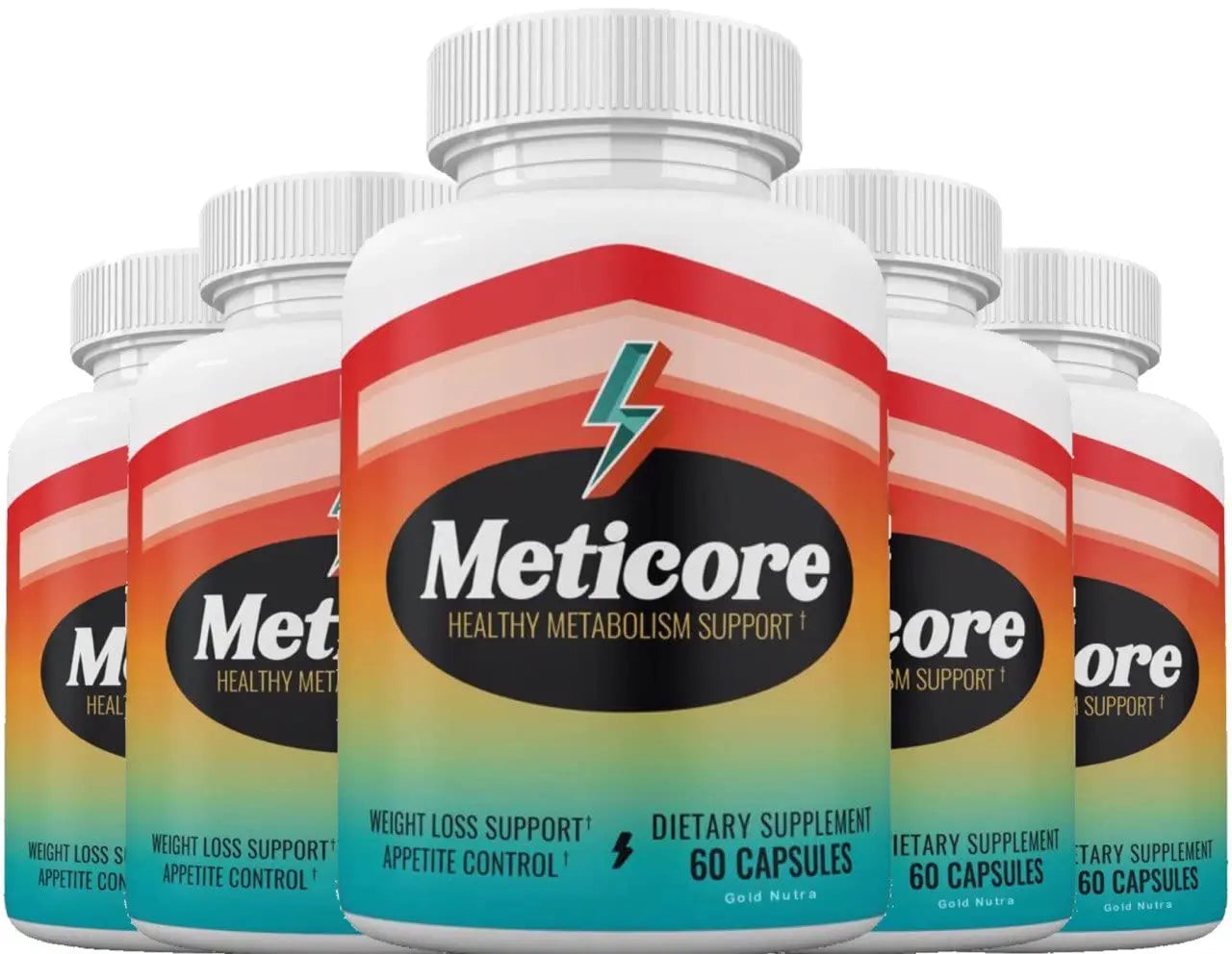 (Official) 5 Pack Meticore Weight Management Keto Pills, Energy Support - 300 Capsules Gold Nutra Au supplements