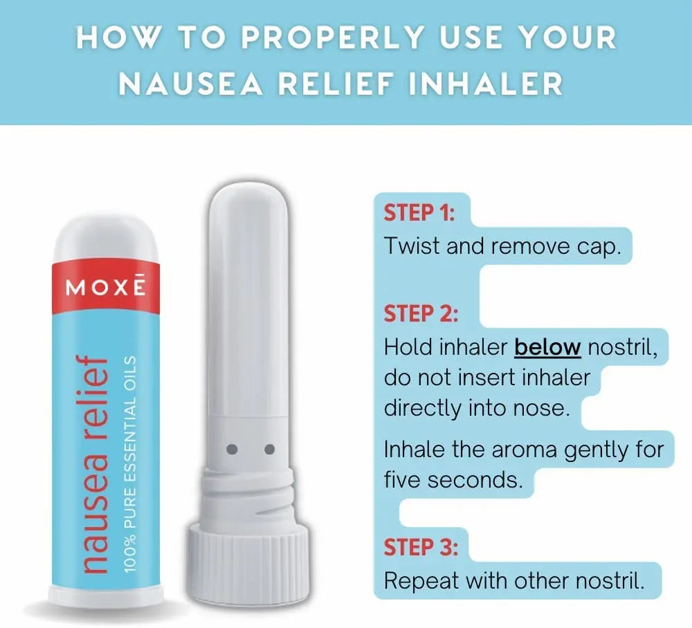MOXE Nausea Nasal Inhaler Sticks, All Natural Essential Oil Blend, Ginger, Cardamom, Peppermint MOXE Au supplements