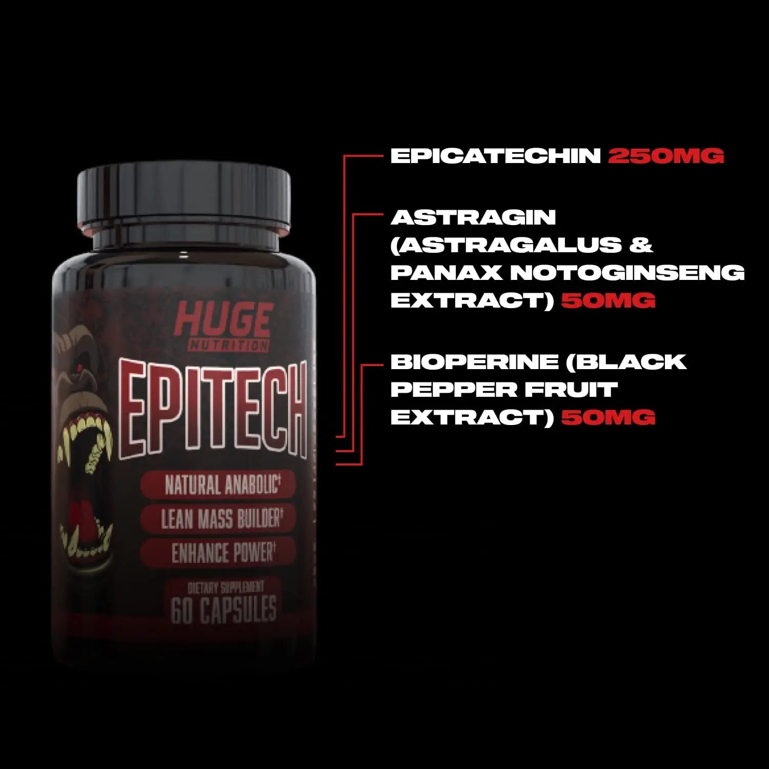 Huge Supplements, Epitech, Epicatechin Supplement, Increase Muscle Mass, Enhance Huge Supplements Au supplements