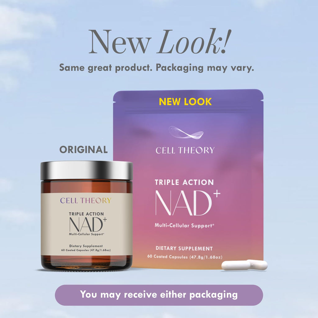 Cell Theory NAD+ Supplement – Triple Action Liposomal NAD+ & NADH Formula for Cellular Energy, Mitochondrial Support, and Longevity, Developed by Dr. Halland, 60 Capsules (30-Day Supply) Cell Theory Au supplements