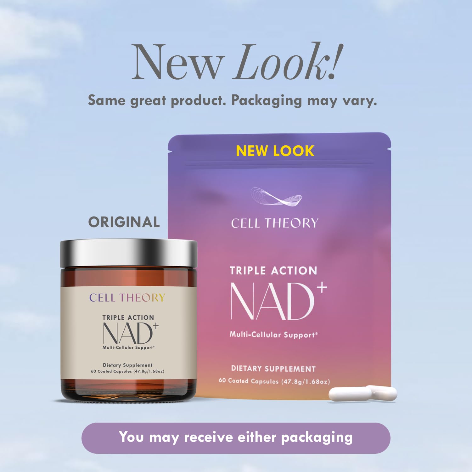 Cell Theory NAD+ Supplement – Triple Action Liposomal NAD+ & NADH Formula for Cellular Energy, Mitochondrial Support, and Longevity, Developed by Dr. Halland, 60 Capsules (30-Day Supply) Cell Theory Au supplements