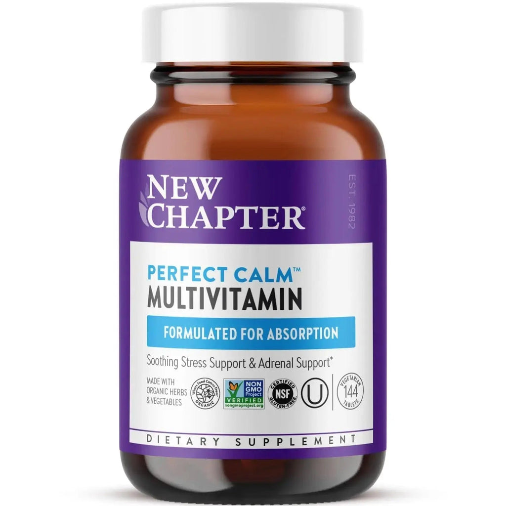 New Chapter Perfect Calm - Daily Multivitamin for Stress & Mood Support with B Vitamins + Holy Basil + Lemon Balm New Chapter Au supplements