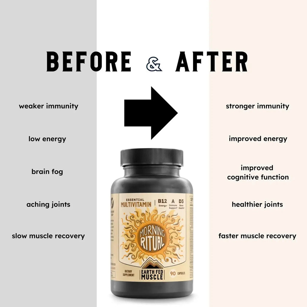 Earth Fed Muscle Morning Ritual Multivitamin for Women Supports General Health & Wellness - Multivitamin with Iron for Immune & Heart Support Earth Fed Muscle Au supplements