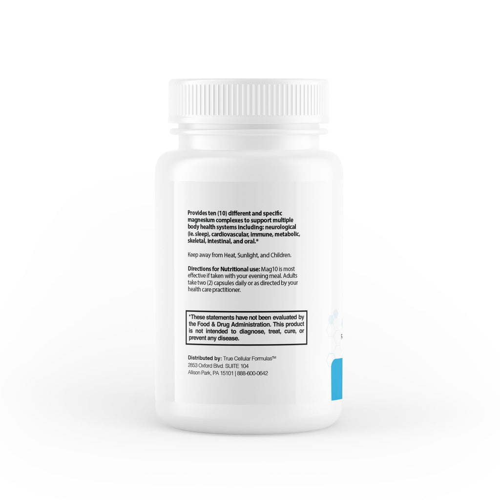 True Cellular Formulas Mg10X Multi-System Magnesium | Supplement to Support Sleep - 60 Capsules | Enhanced Sleep, Immune System & Metabolic Support | Includes Magnesium Glycinate, Citrate and More True Cellular Formulas Au supplements