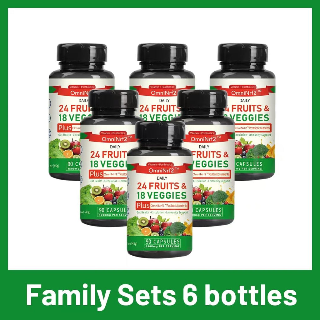 OmniNrf2 Postbiotic Supplement Capsules for Gut Health, Superfood with 24 Fruits & 18 Veggies & Fermented Herbal Plants, 90 Capsules for Antioxidant Support OmniNrf2 Au supplements
