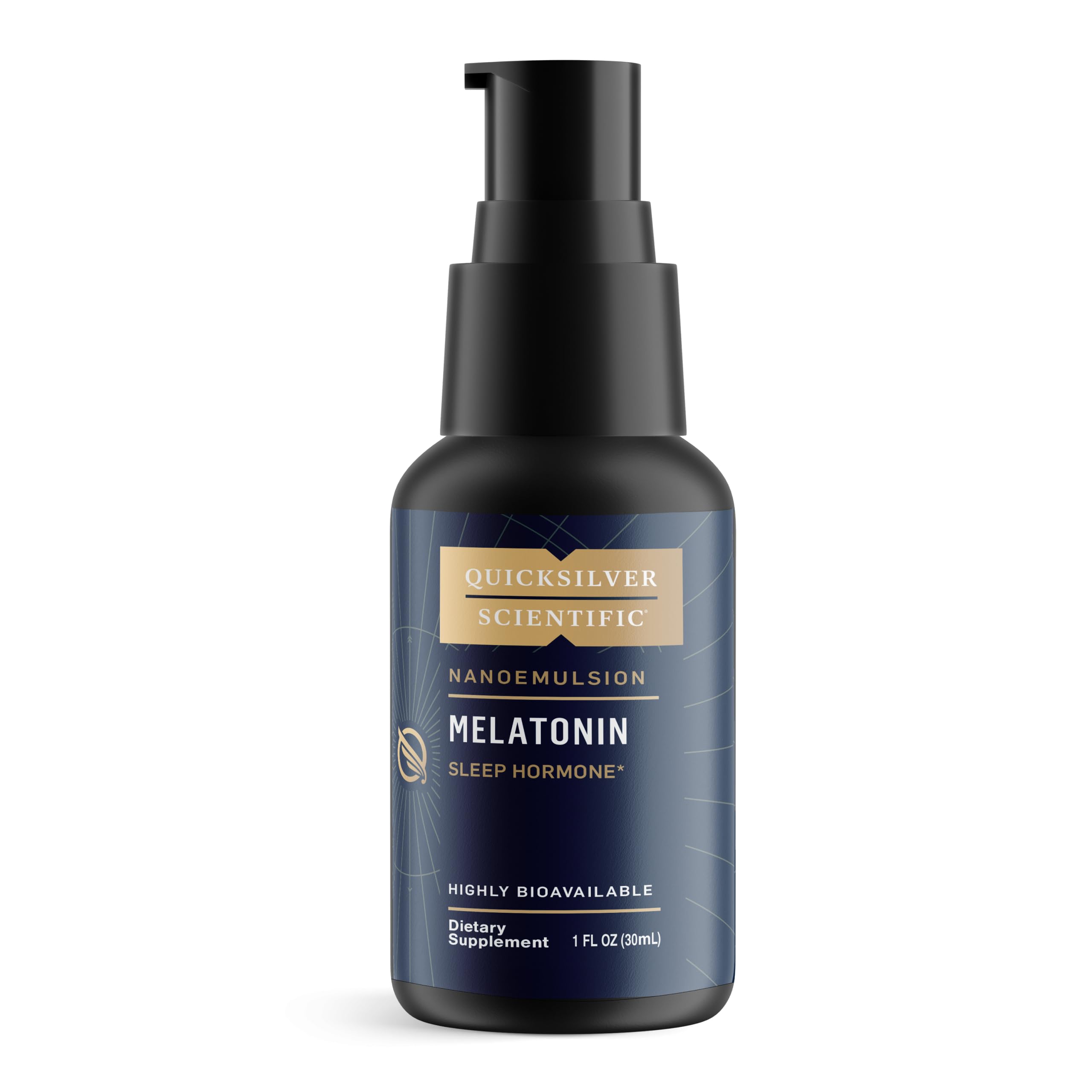 Quicksilver Scientific Liposomal Melatonin - Bedtime, Jet Lag & Immune Support Liquid for Adults - Efficient, Superior Absorption 1mg to Minimize Morning Drowsiness (30 ml) Quicksilver Scientific Au supplements