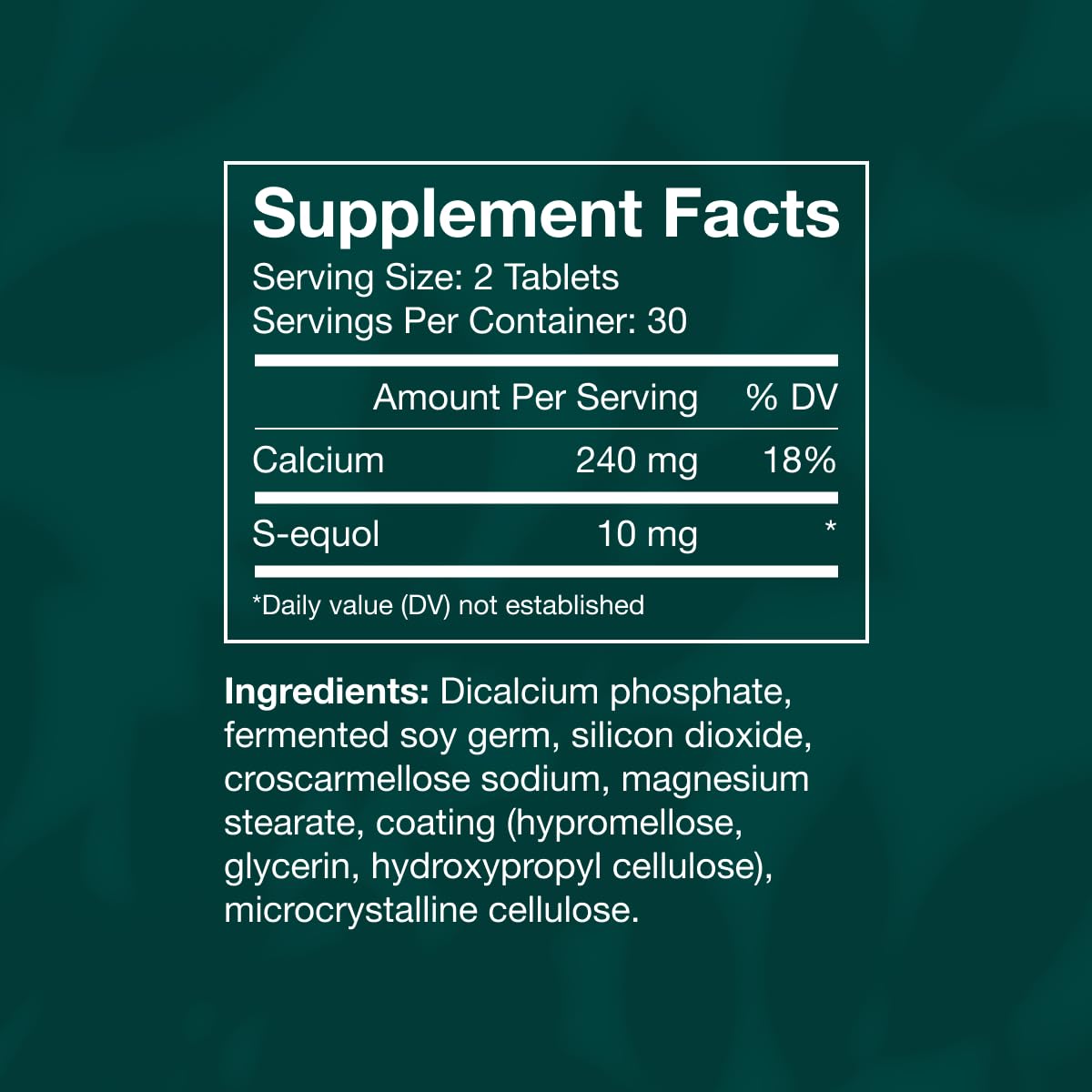 EQUELLE Multi-Symptom Perimenopause & Menopause Relief Relief from Hot Flashes, Muscle Aches & Supports More Sleep. Hormone-Free, Plant-Based S-Equol – 1 Month Supply (60 Tablets) EQUELLE Au supplements