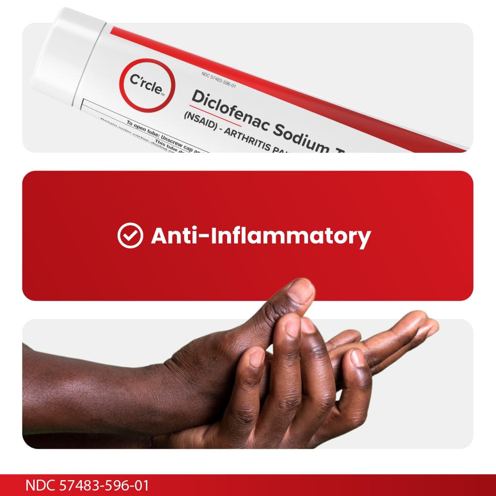 Diclofenac Sodium Gel 1% 150g Effective Arthritis Pain Reliever - Prescription Strength Anti-Inflammatory Gel - Extra Strength Arthritis Cream for Daily Use - Get Over-The-Counter Relief(1Pack) C'rcle Au supplements