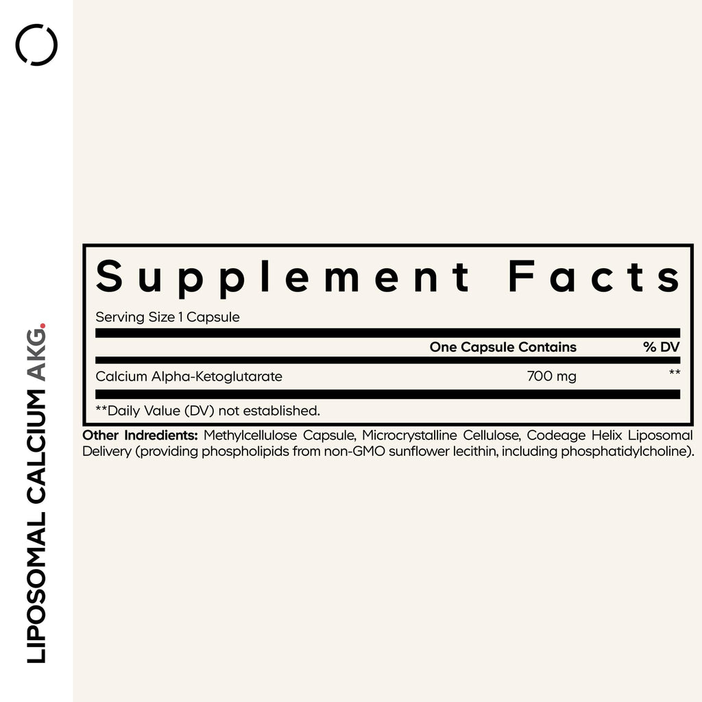 Codeage Liposomal Calcium AKG Supplement - Calcium Alpha-Ketoglutarate - 2-Month Supply - Liposomal Delivery - 1 Capsule Per Serving - Non-GMO, Gluten-Free - 60 Capsules Codeage Au supplements