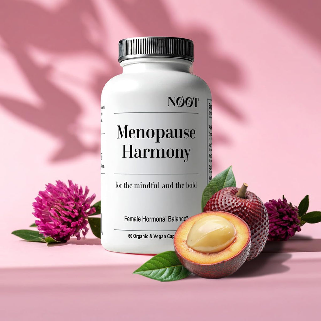 NOOT Menopause Harmony - Menopause Supplements for Women, Night Sweats & Hot Flash Relief, Hormone Balance for Women with Aguaje Fruit, Genistein and Vitex, Biohacking & Nootropics, 60 Capsules NØØT Au supplements